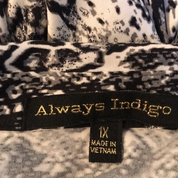 Always Indigo Blouse Sz 1X - Picture 8 of 8